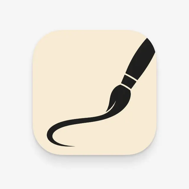 Elegant Calligraphy Brush App Icon
