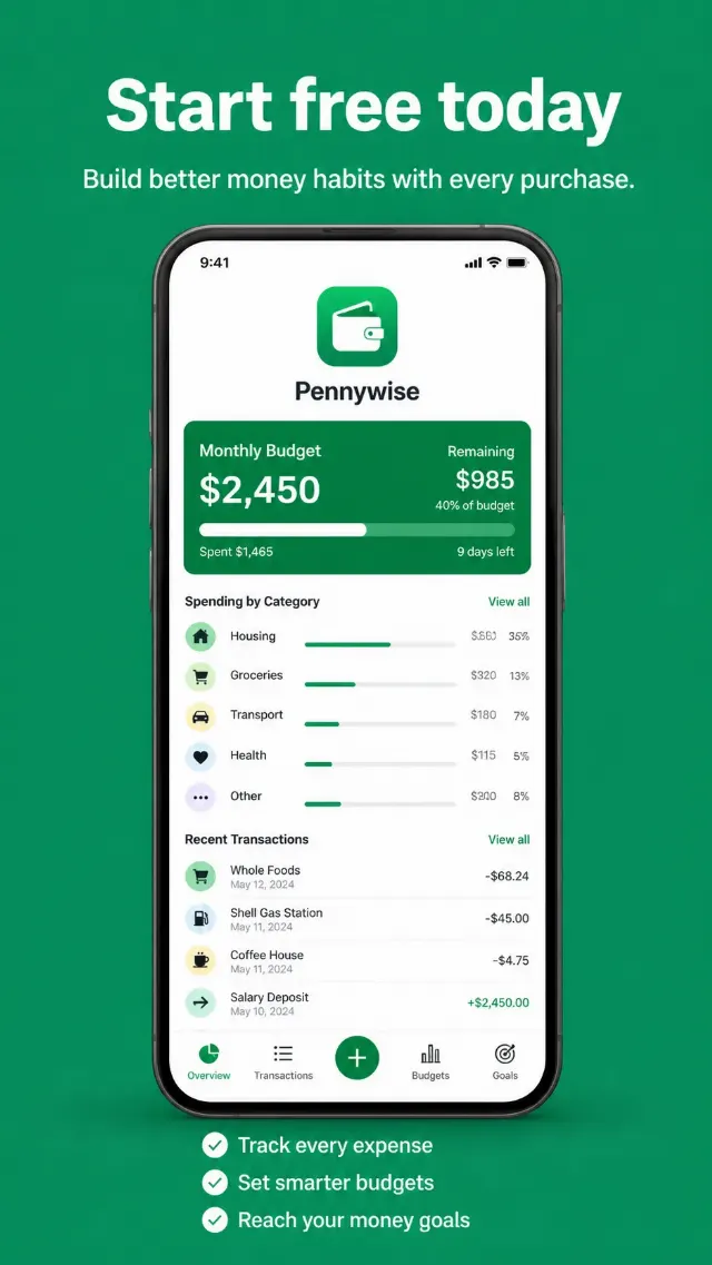 Emerald Budgeting App Store Closing Screen