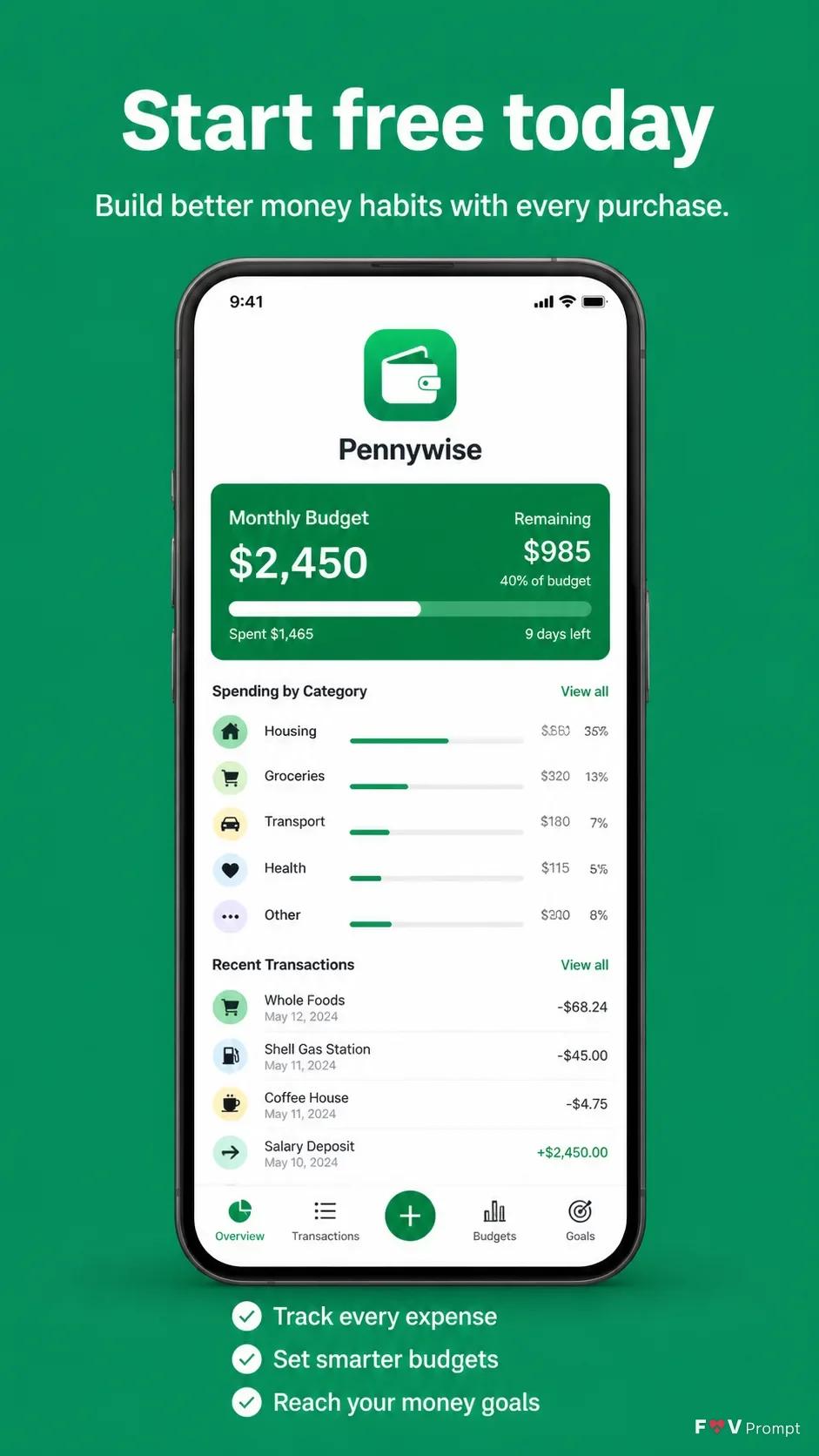 Emerald Budgeting App Store Closing Screen