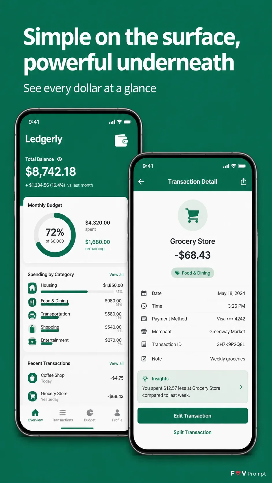Emerald Budgeting App Store Screenshot