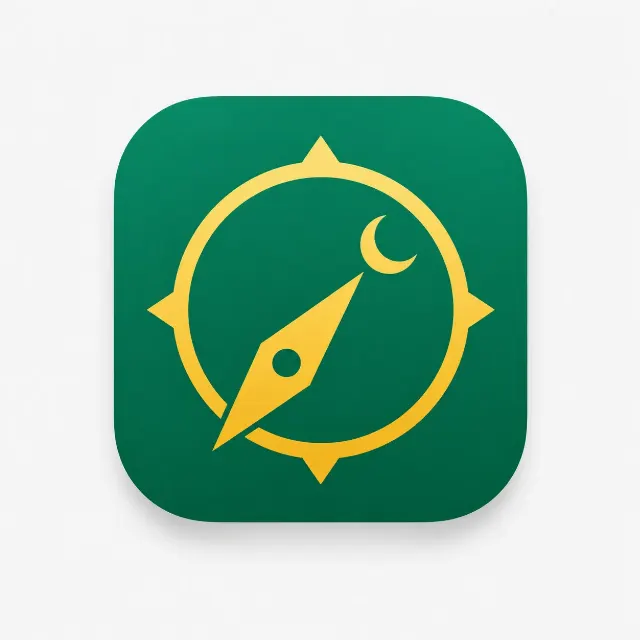 Emerald Gold Prayer Times App Icon