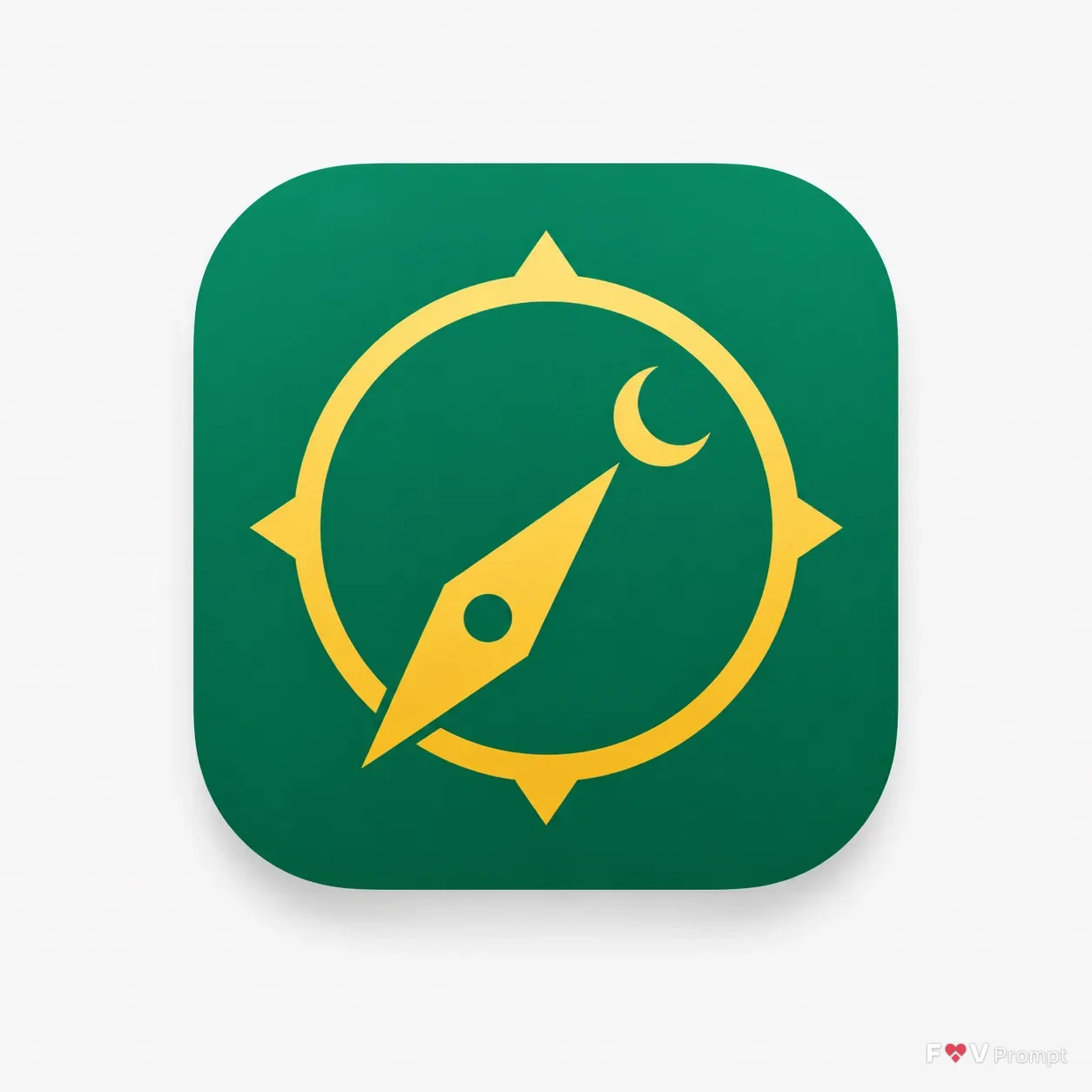 Emerald Gold Prayer Times App Icon
