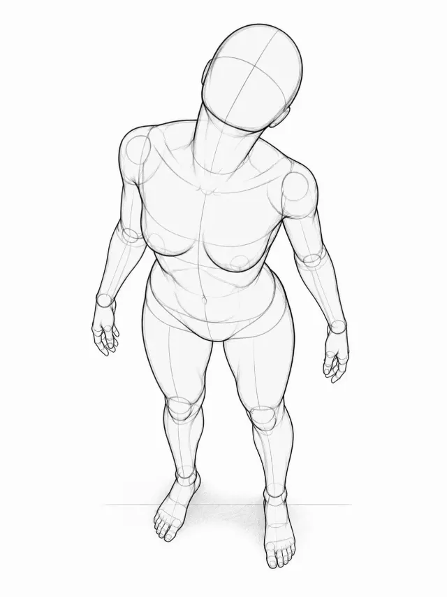 Extreme Overhead Female Pose Reference