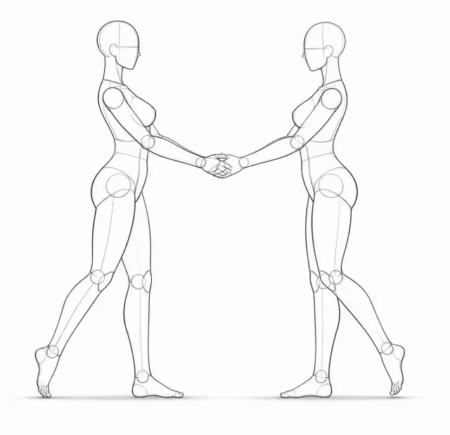 Face-To-Face Dance Pose Reference