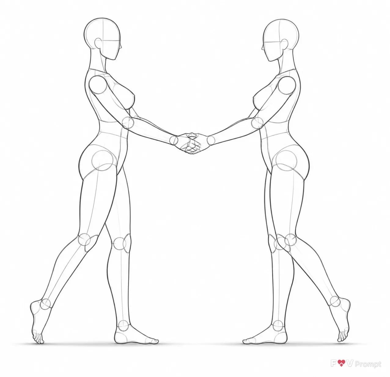 Face-To-Face Dance Pose Reference