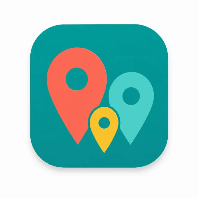 Family Location Pin App Icon Design