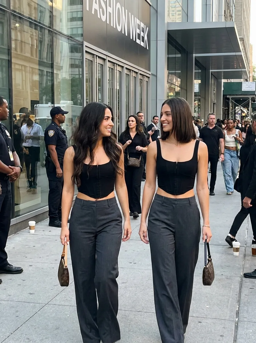 Fashion Week Couple Street Style Photo