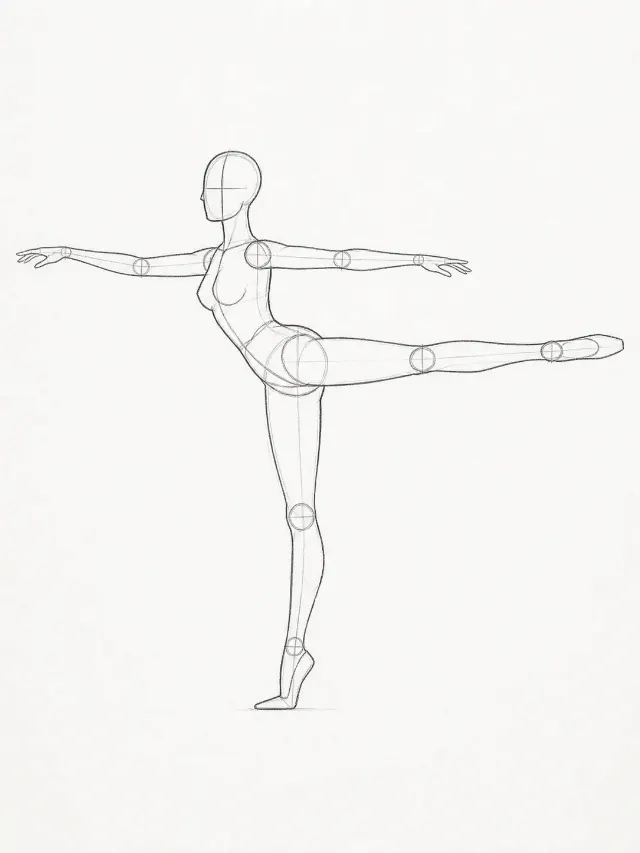 Female Ballet Arabesque Pose Reference
