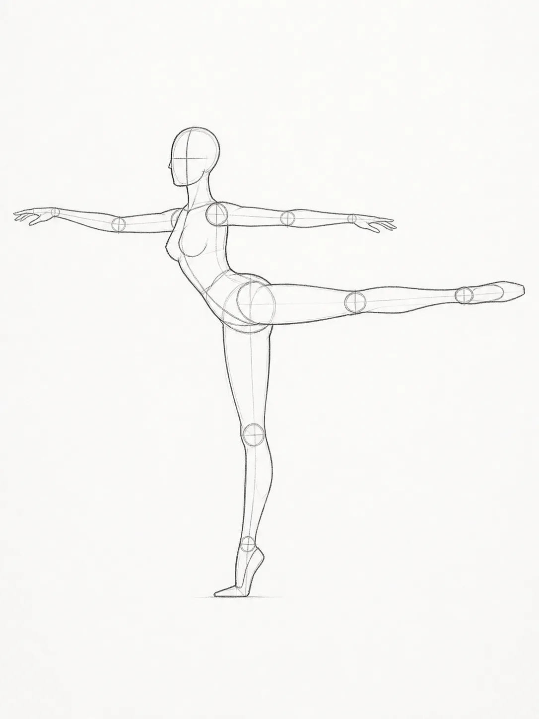 Female Ballet Arabesque Pose Reference