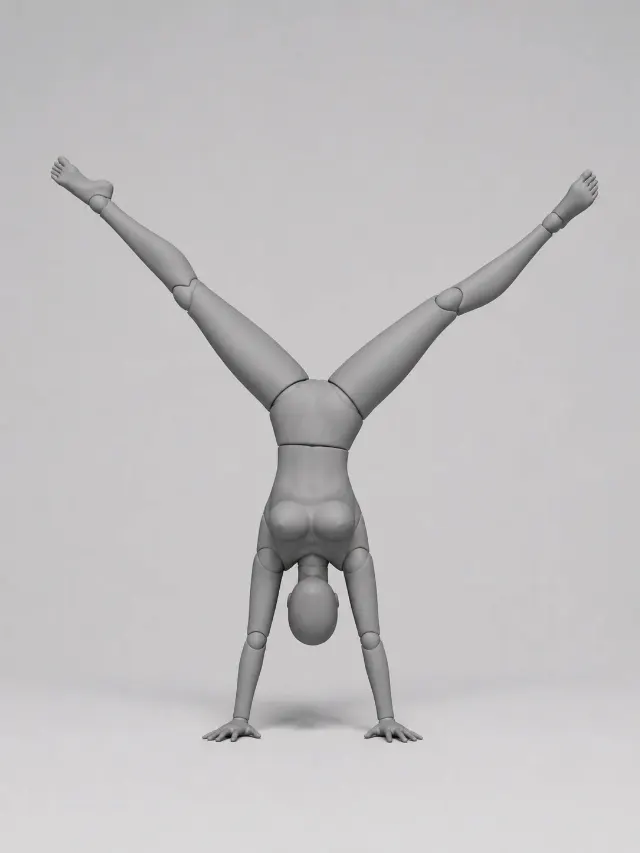Female Cartwheel Pose Reference