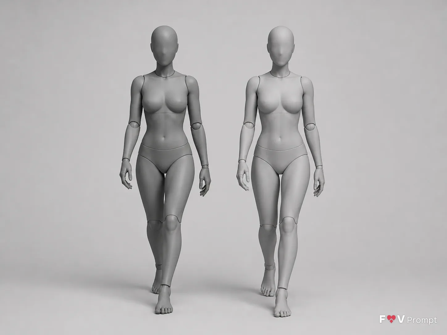 Female Runway Walk Pose Reference