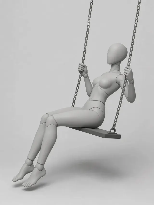 Female Swing Pose Reference Side View