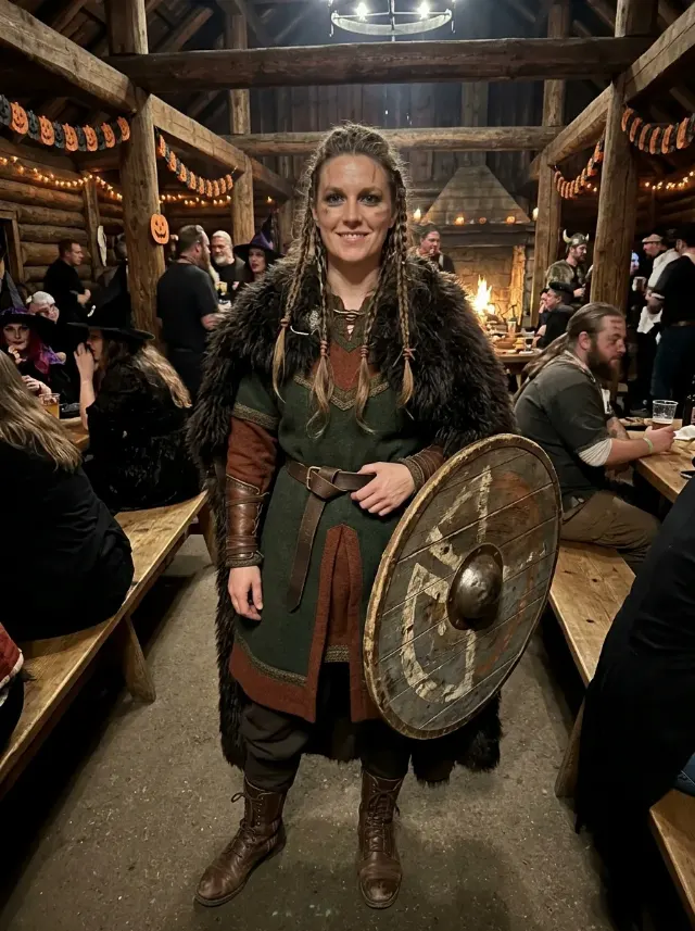 Firelit Viking Shieldmaiden Costume Photo