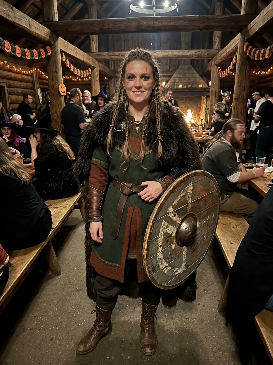 Firelit Viking Shieldmaiden Costume Photo