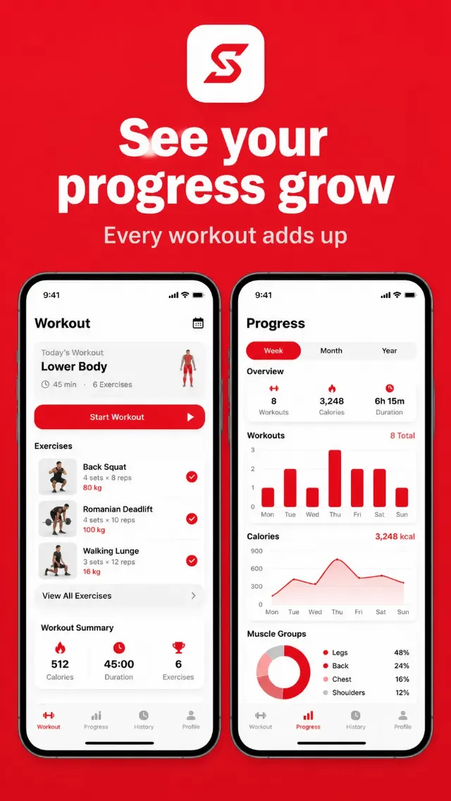 Fitness App Progress Store Screenshot