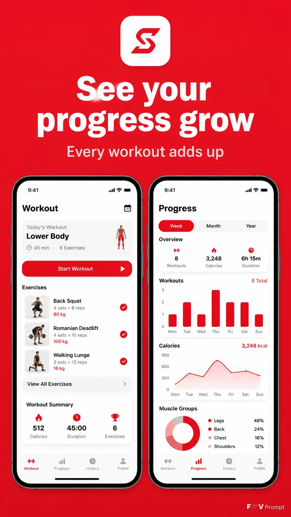 Fitness App Progress Store Screenshot