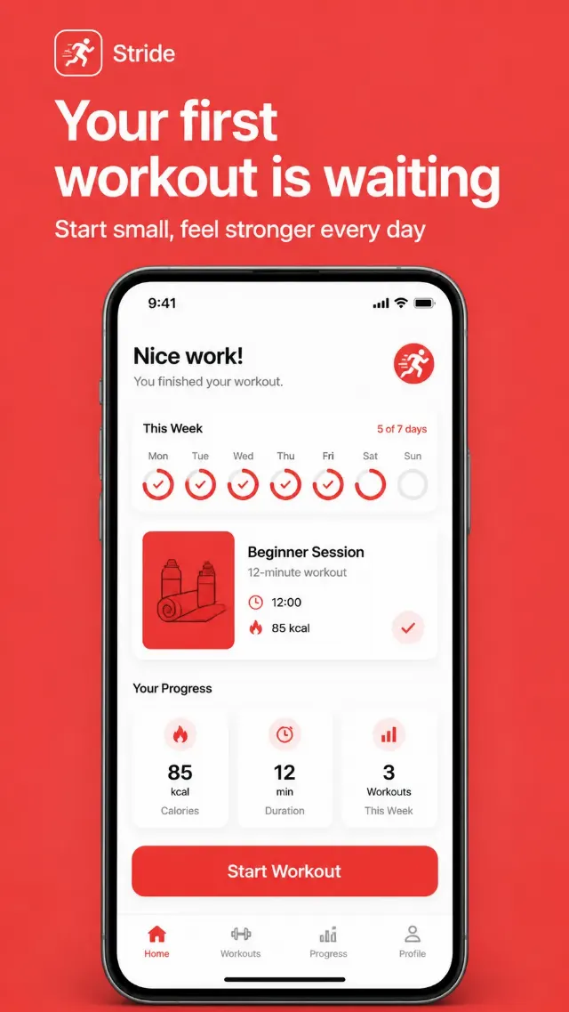 Fitness App Store Closing Screen