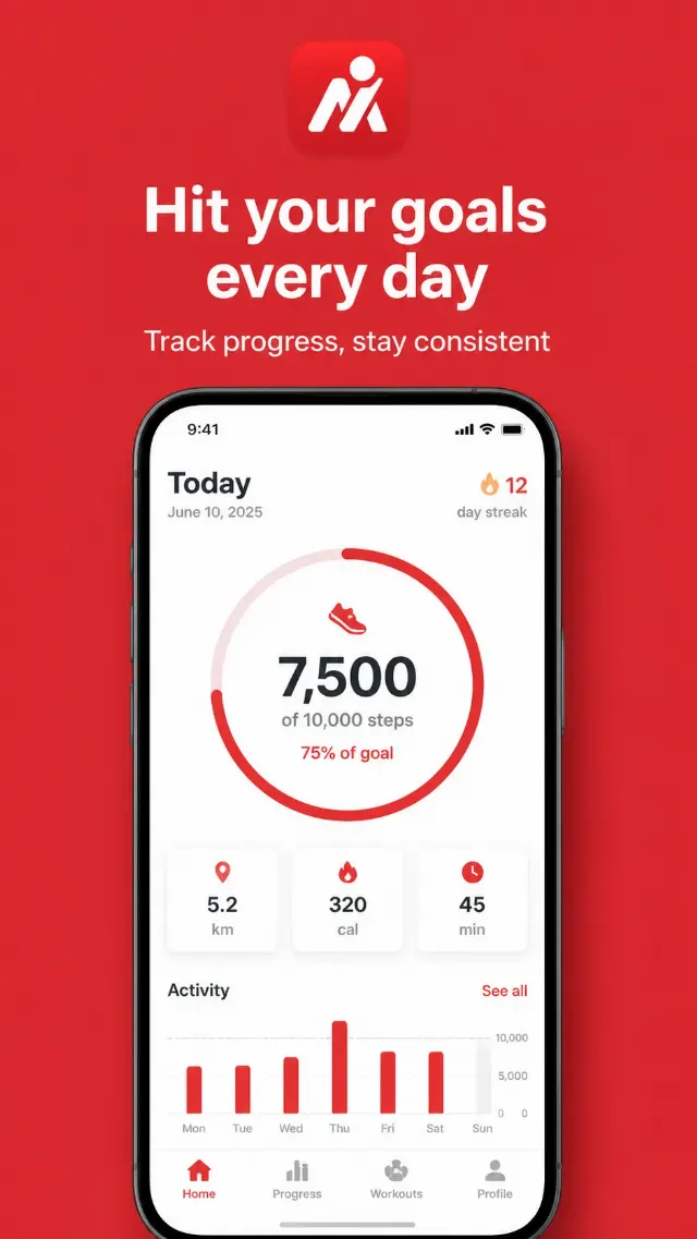 Fitness App Store Progress Screenshot