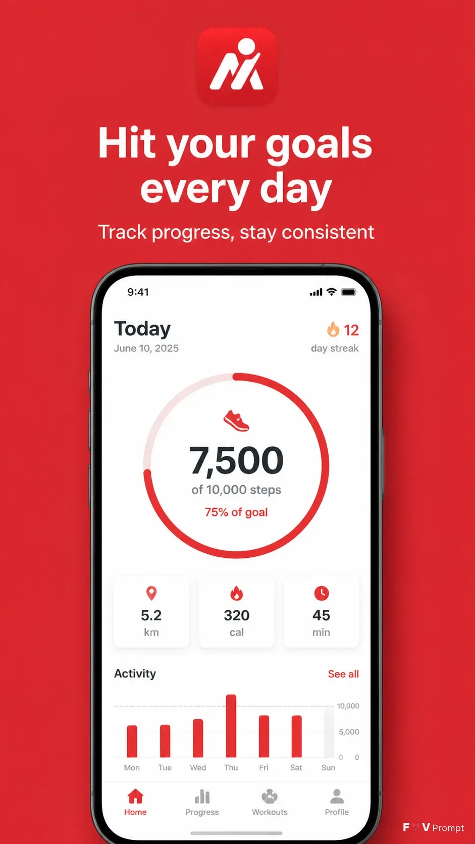 Fitness App Store Progress Screenshot
