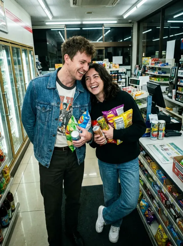 Flash Convenience Store Couple Photo