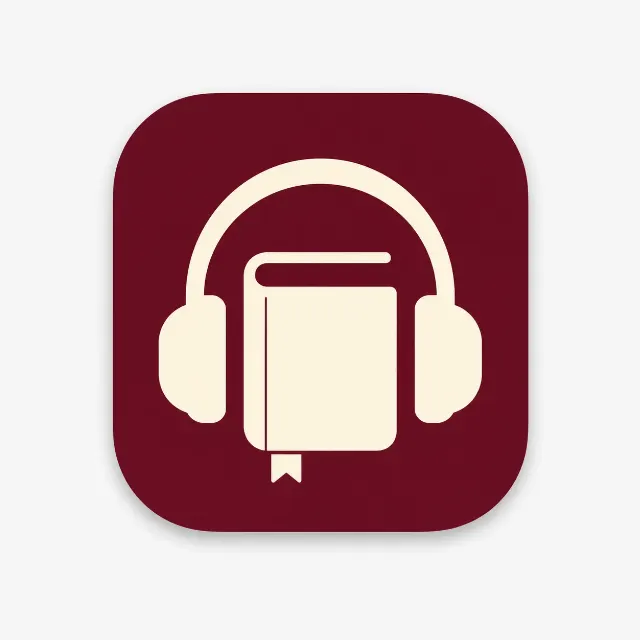 Flat Audiobook Headphones App Icon