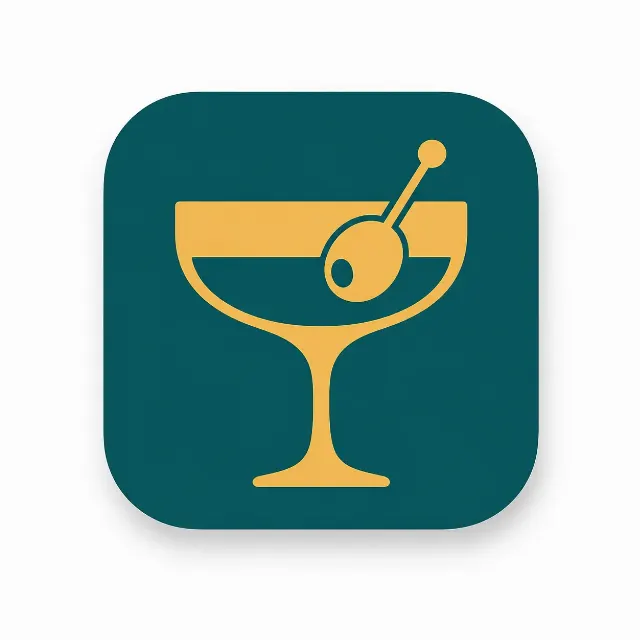 Flat Cocktail Recipe App Icon