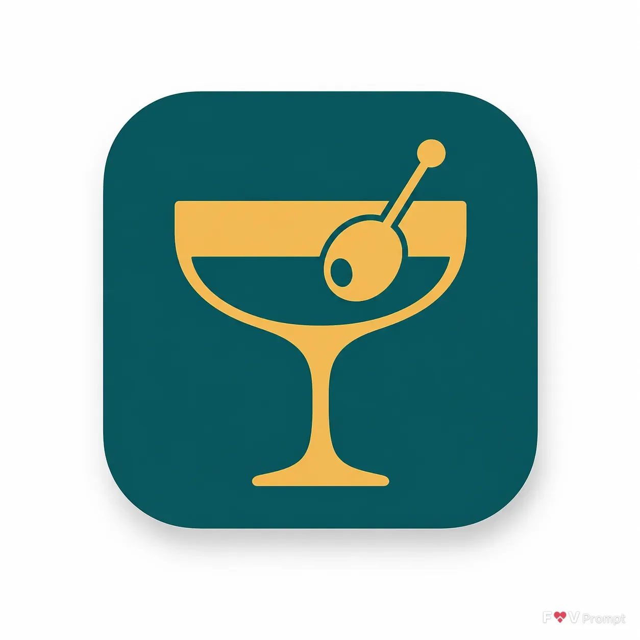 Flat Cocktail Recipe App Icon