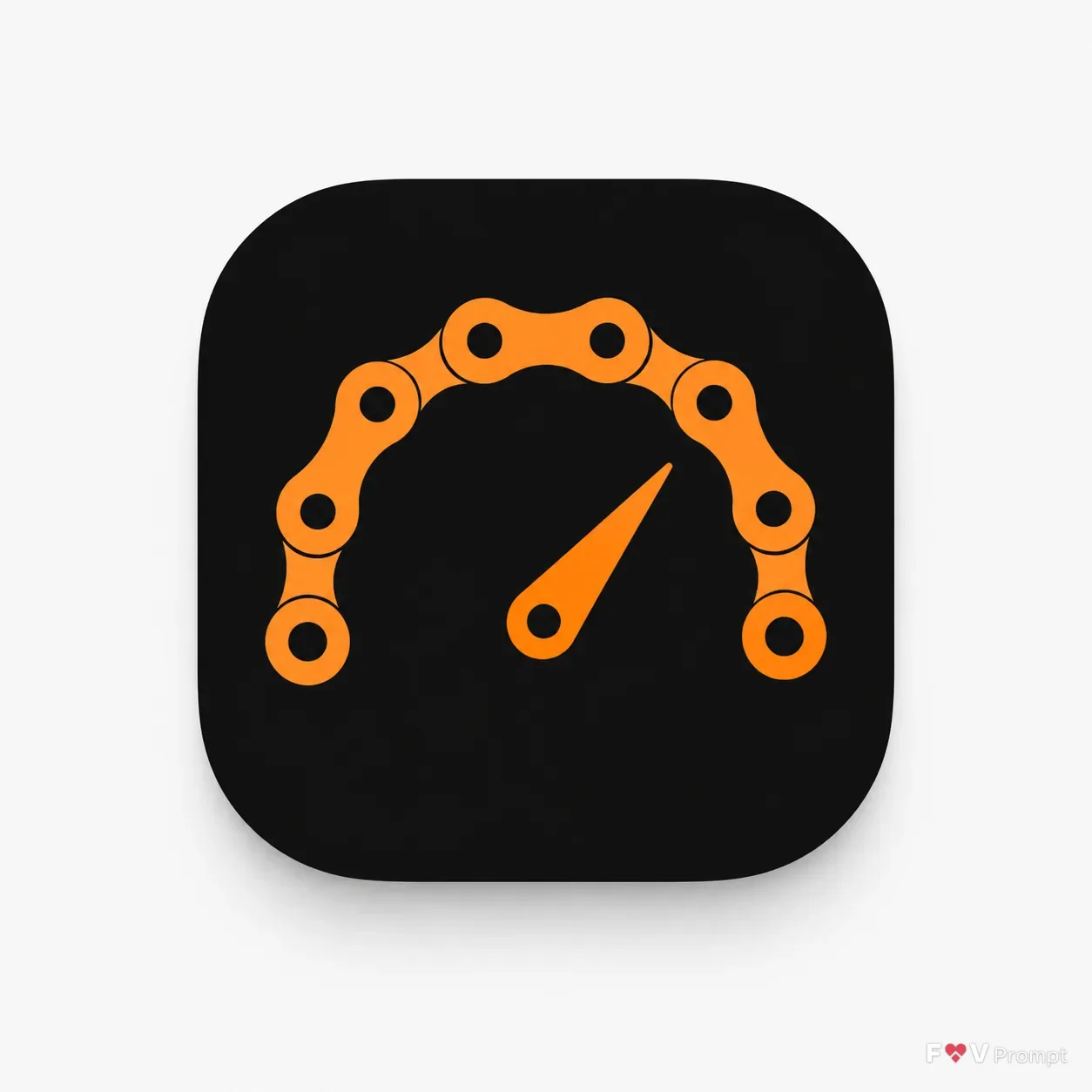 Flat Cycling Speedometer App Icon