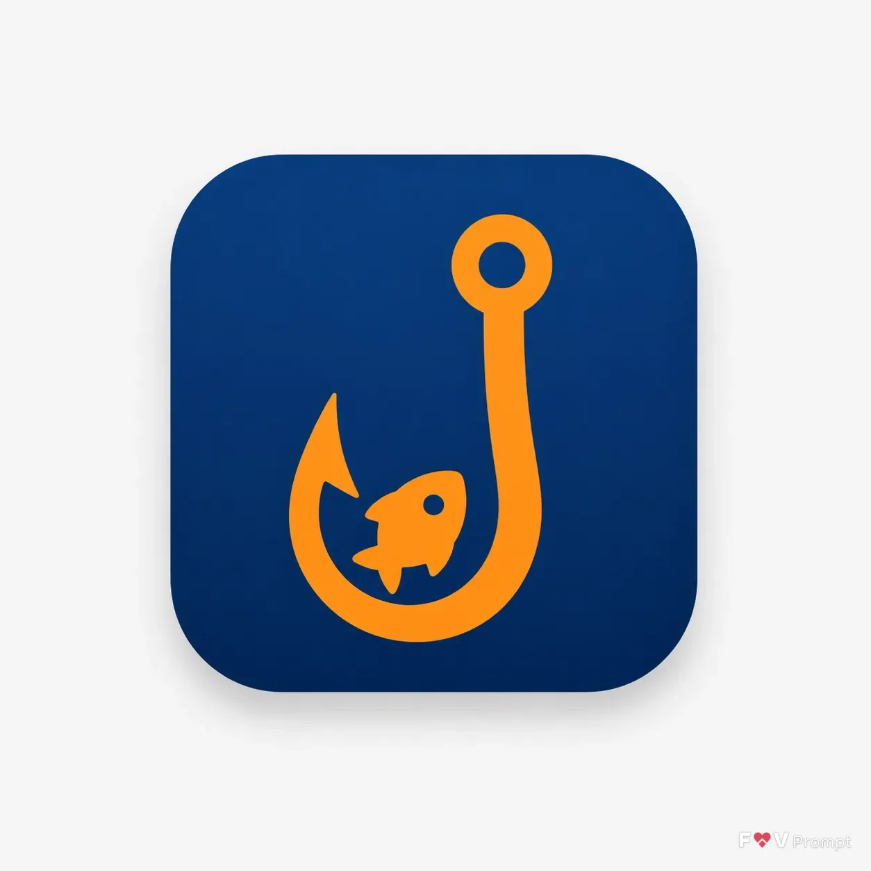 Flat Fishing Hook App Icon