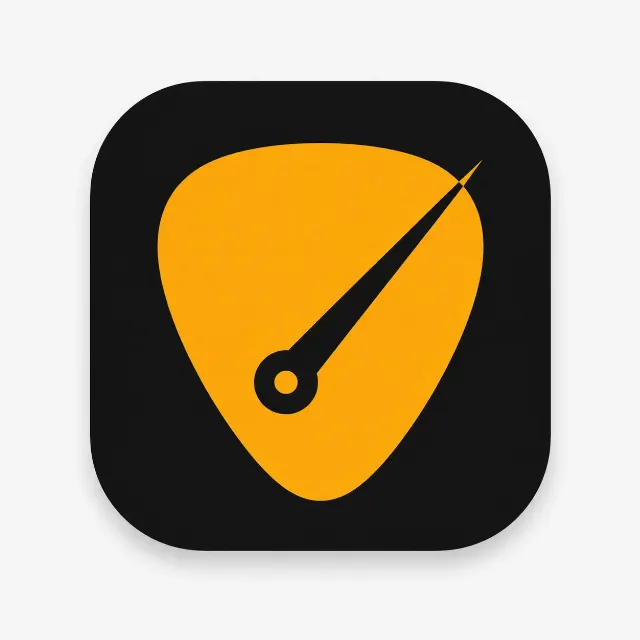 Flat Guitar Tuner App Icon Design