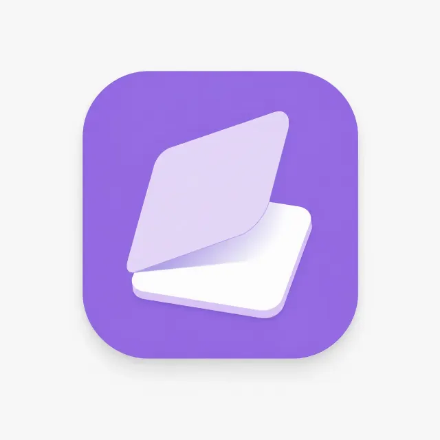 Flat Lilac Flashcards App Icon