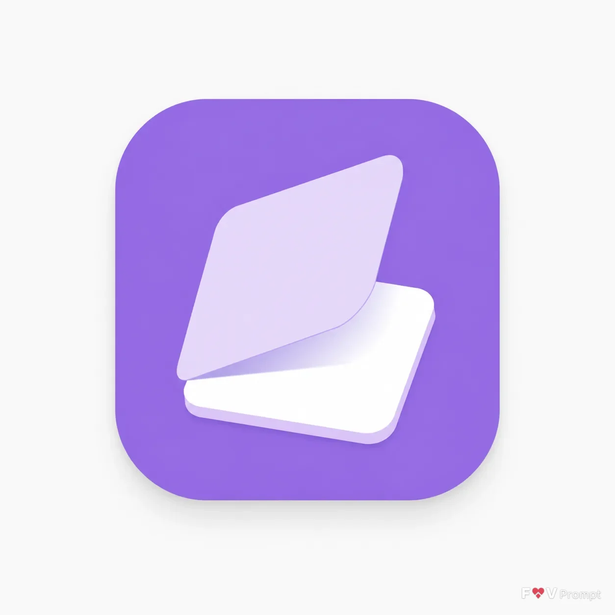 Flat Lilac Flashcards App Icon