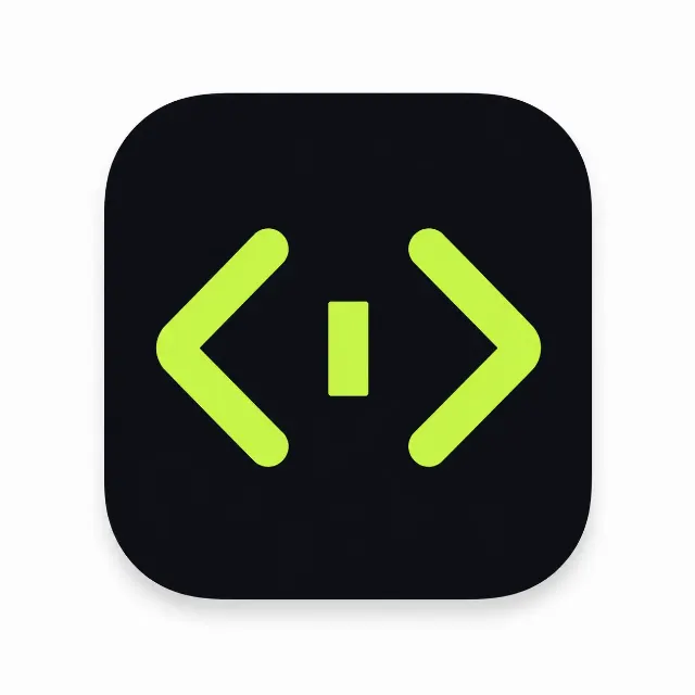 Flat Lime Code Editor App Icon
