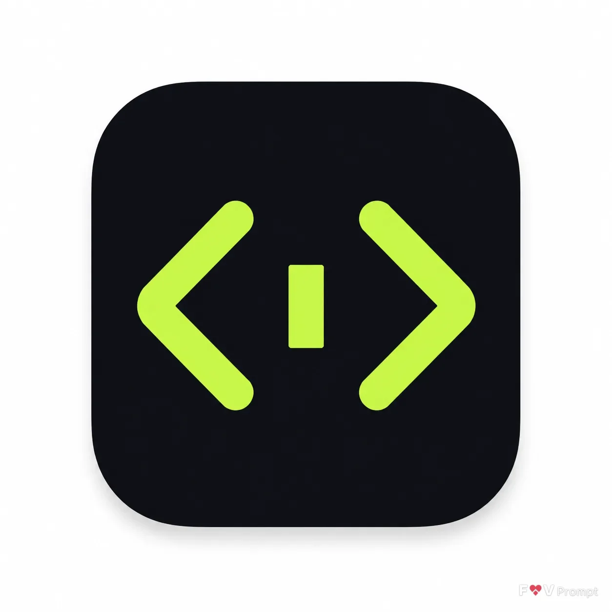 Flat Lime Code Editor App Icon