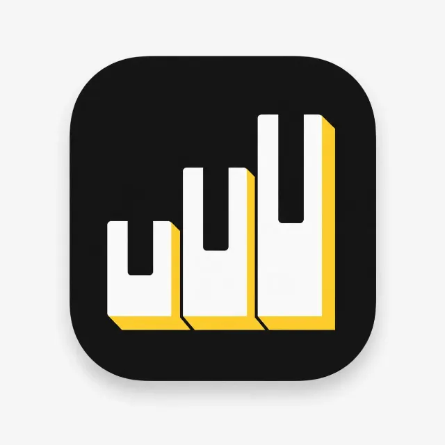 Flat Piano Learning App Icon