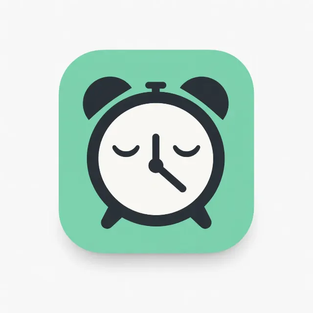 Flat Sleepy Alarm Clock App Icon