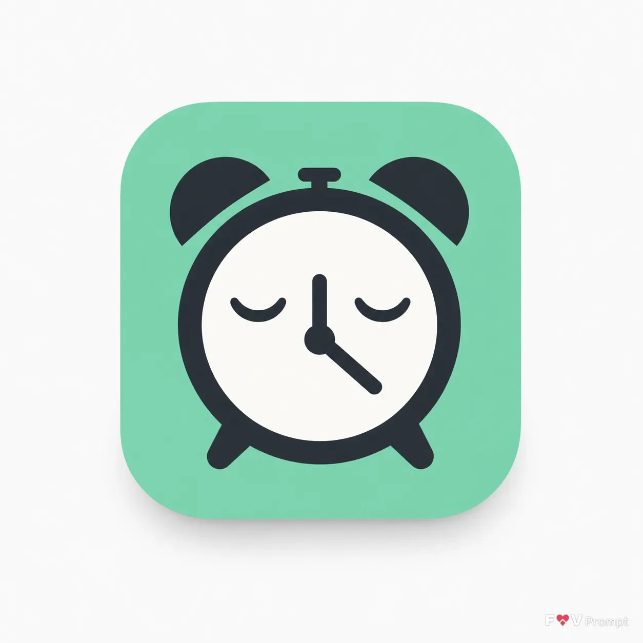 Flat Sleepy Alarm Clock App Icon