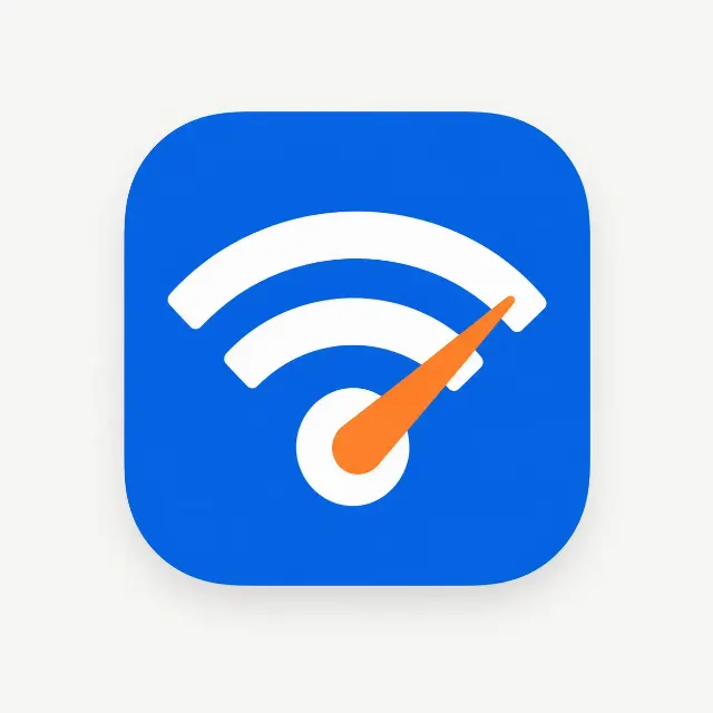 Flat Wi-Fi Speed Test App Icon