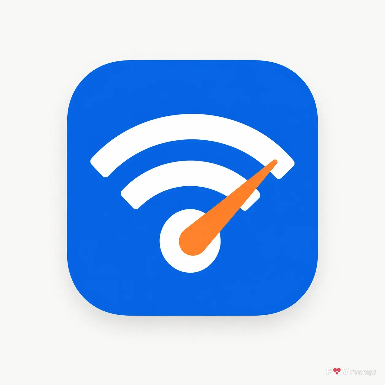 Flat Wi-Fi Speed Test App Icon