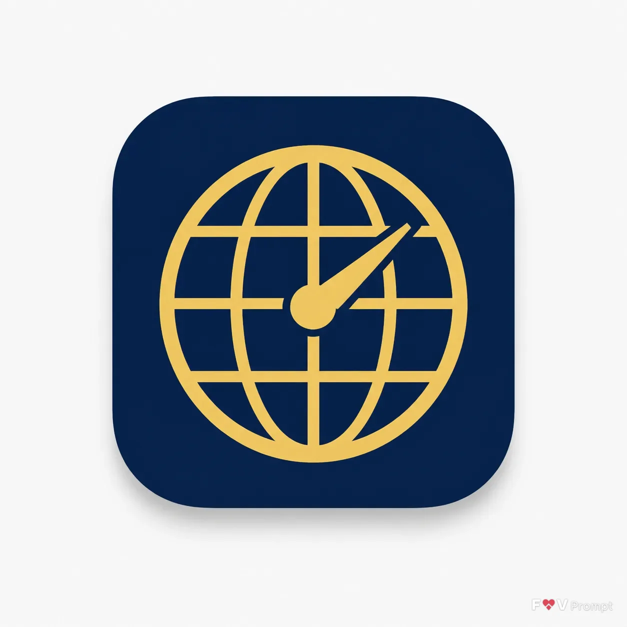 Flat World Clock App Icon