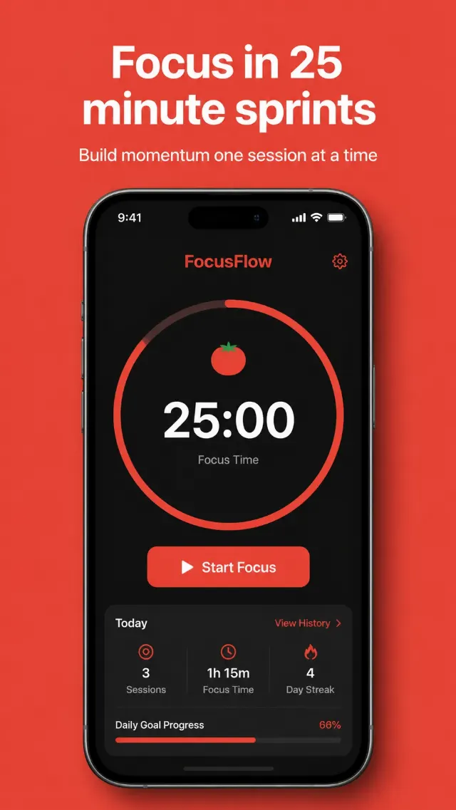 Focus Timer App Store Screenshot