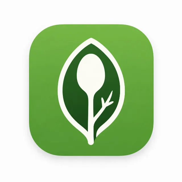 Fresh Green Vegan Recipe App Icon