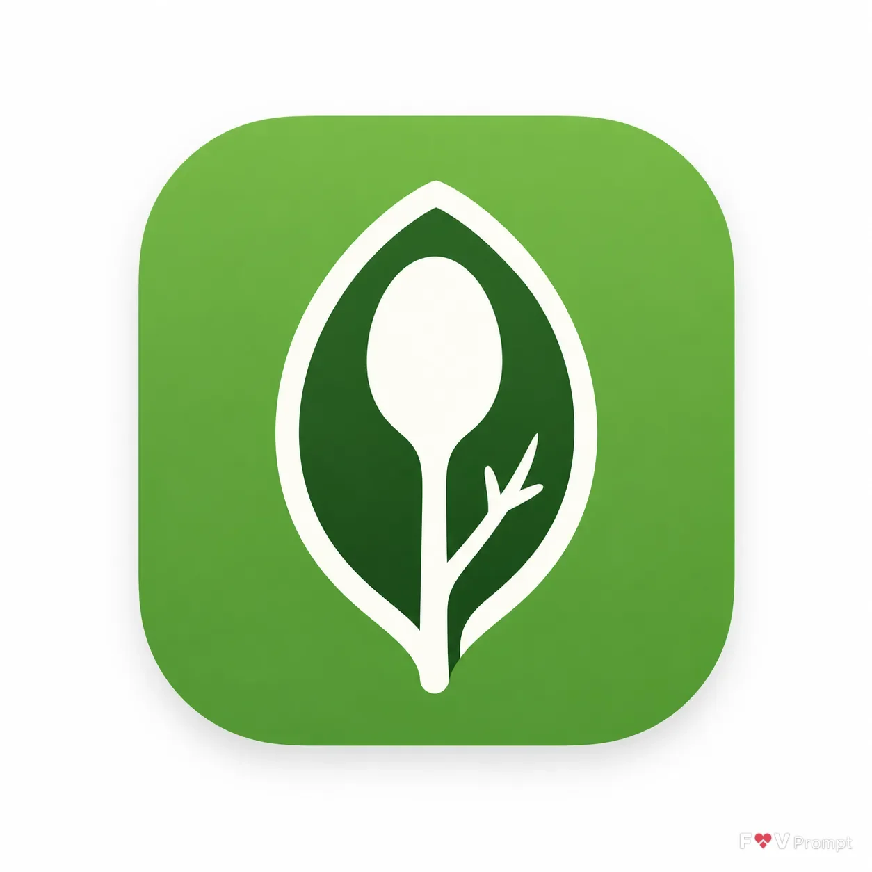 Fresh Green Vegan Recipe App Icon