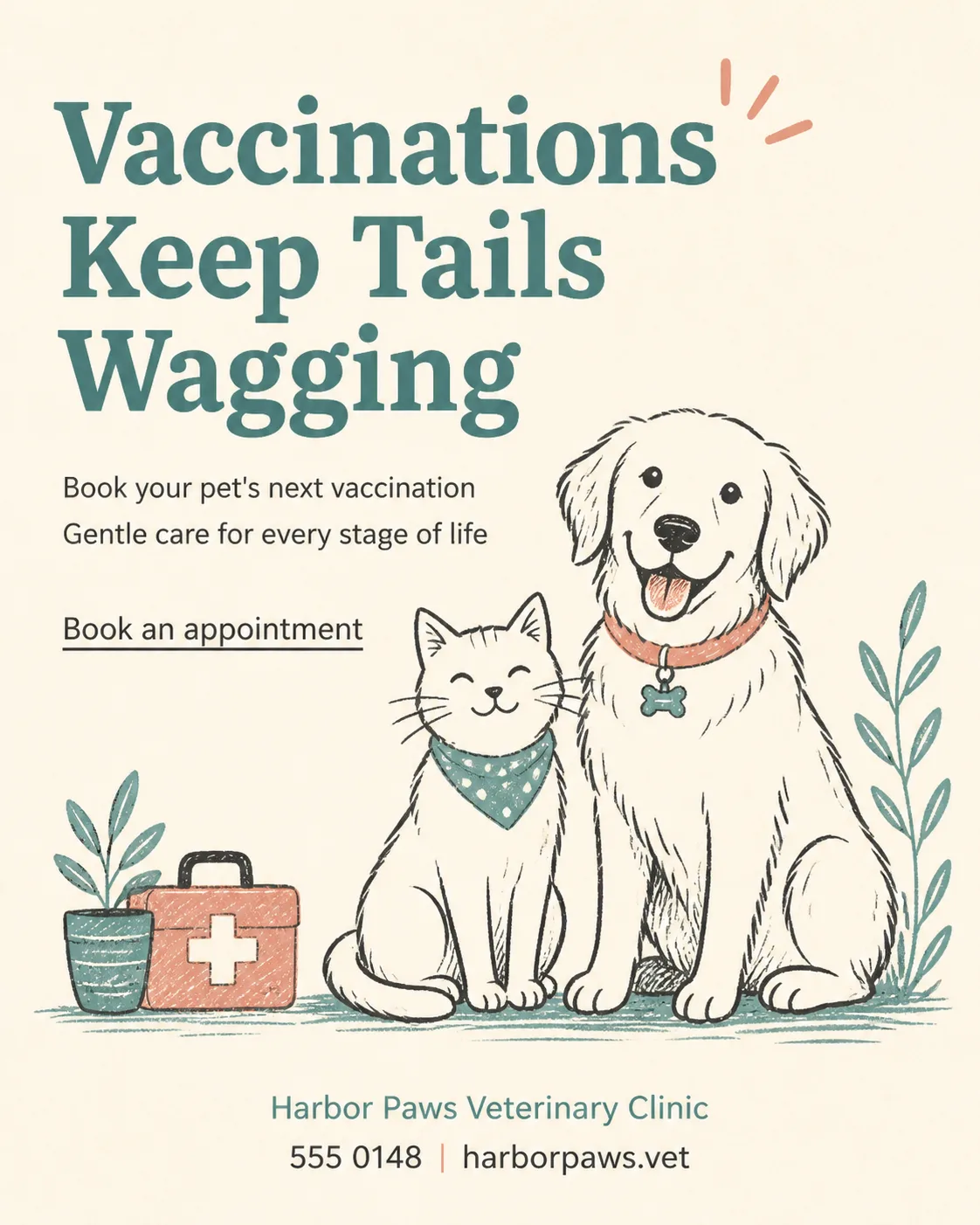 Friendly Pet Vaccination Reminder Post