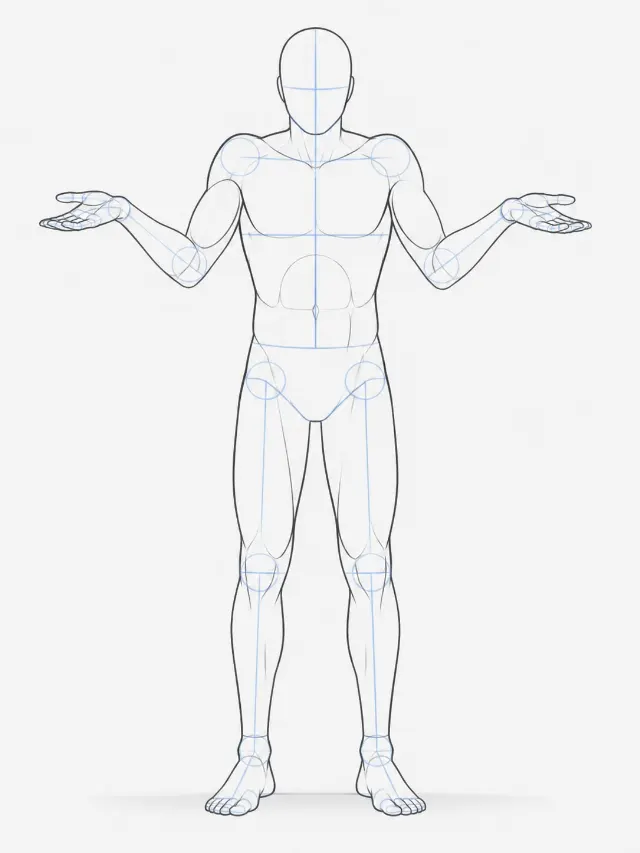 Front View Male Shrug Pose Reference