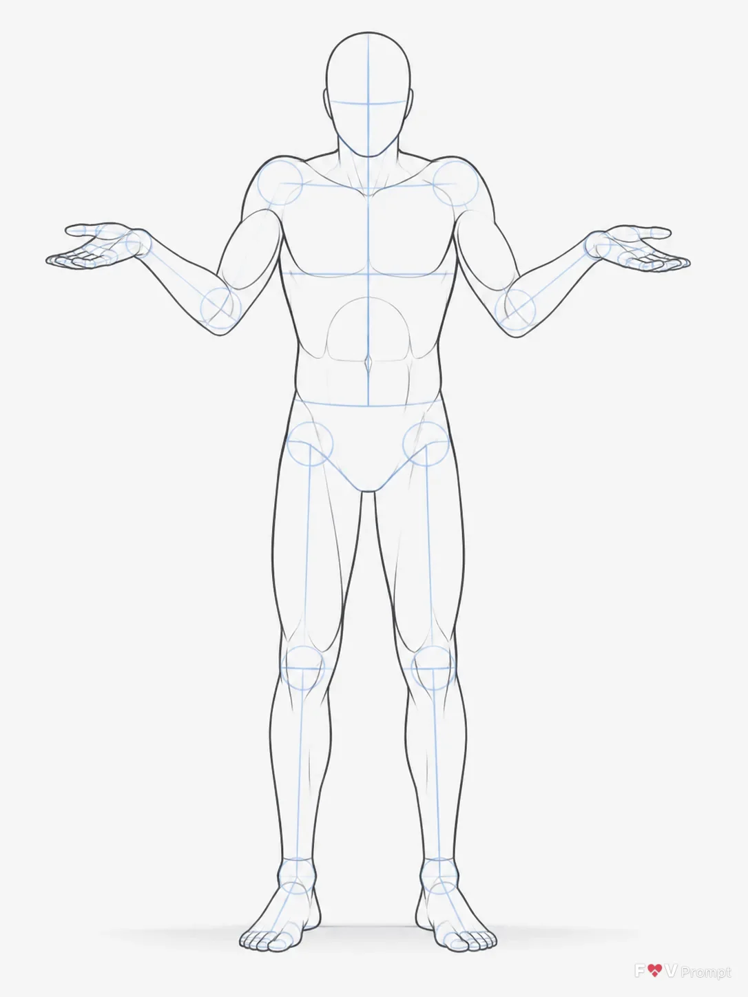 Front View Male Shrug Pose Reference