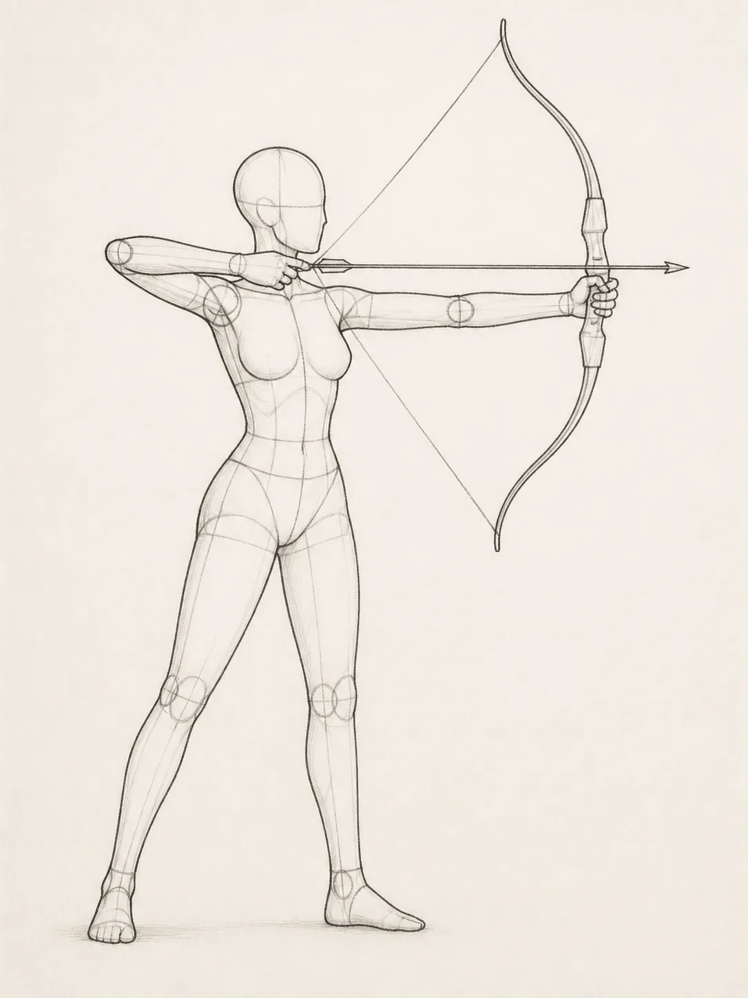 Full Tension Archery Pose Reference