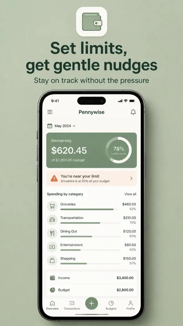 Gentle Budget Limit App Store Screenshot