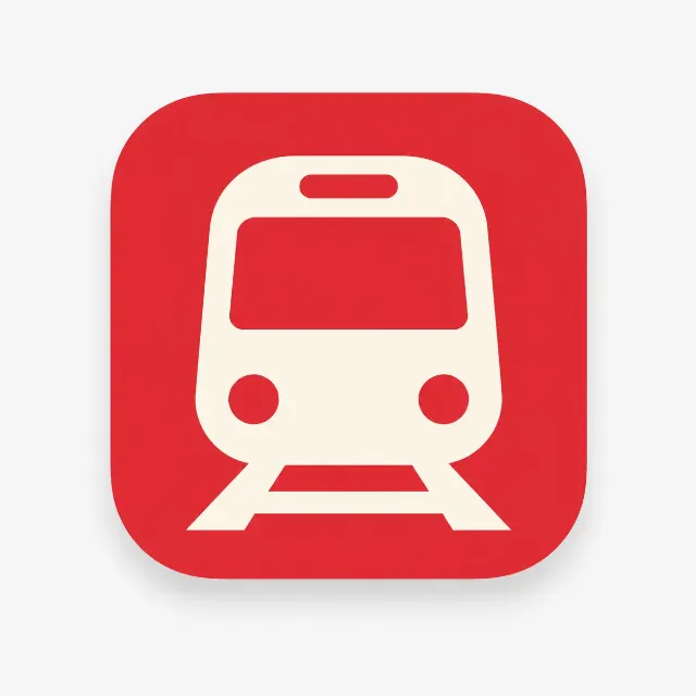 Geometric Train Ticket App Icon