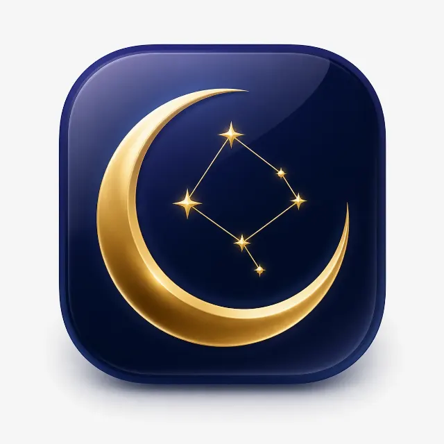 Glass Horoscope Crescent App Icon